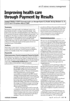 Improving health care through payment by results