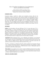 The acute effect of strenuous cycle exercise on muscular strength and power
