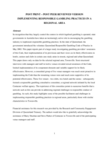 Implementing responsible gambling practices in a regional area