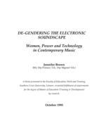 De-gendering the electronic soundscape : women, power and technology in contemporary music