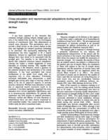 Cross education and neuromuscular adaptations during early stage of strength training