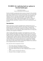 FLORES: for exploring land use options in forested landscapes