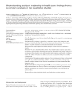 Understanding avoidant leadership in health care: findings from a secondary analysis of two qualitative studies