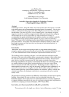 Australia’s innovation agenda for technology teachers: a plain English critique
