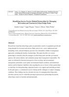 Identifying success factors behind partnerships for managing recreation and tourism in urban fringe parks