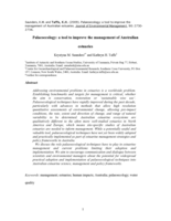 Palaeoecology: a tool to improve the management of Australian estuaries