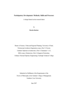 Participatory development: methods, skills and processes; a design framed action research thesis