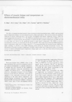 Effects of muscle fatigue and temperature on electromechanical delay