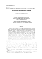 Evaluating forest growth models