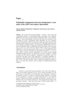 Stakeholder engagement and asset management: a case study of the Gold Coast airport, Queensland