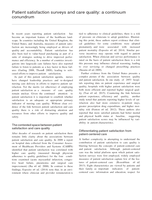 Editorial: Patient satisfaction surveys and care quality: a continuum conundrum