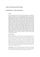 Flexible delivery: creative environments