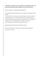 A preliminary investigation of diversity, abundance, and distributional patterns of chitons in intertidal boulder-fields of differing rock type in South Australia