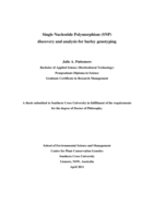 Single nucleotide polymorphism (SNP) discovery and analysis for barley genotyping