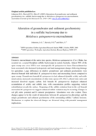 Alteration of groundwater and sediment geochemistry in a sulfidic backswamp due to Melaleuca quinquenervia encroachment