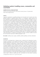 Mediating markets: gambling venues, communities and social harm
