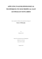 Applying paleolimnological techniques to sub-tropical east Australian estuaries