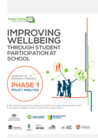 Improving wellbeing through student participation at school. Phase 1, Policy analysis: summary of research findings