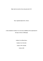 High value bio-extractives from cotton gin trash (CGT)