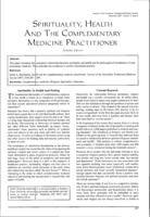 Spirituality, health and the complementary medicine practitioner