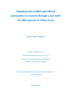 Engaging post-conflict agricultural communities in research through a case study of coffee growers in Timor-Leste