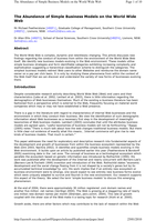 The abundance of simple business models on the World Wide Web