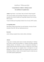 Conceptualisations of children's wellbeing at school: the contribution of recognition theory