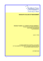 Hedge funds and China’s stock market: a study on factors influencing investment decisions by fund managers