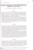 Provenance x environment interaction: its practical importance and use with particular reference to the tropics