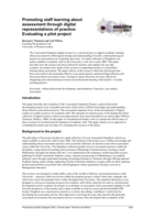 Promoting staff learning about assessment through digital representations of practice: evaluating a pilot project