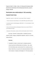 Illumination-size relationships of 109 coexisting tropical forest tree species