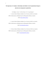 Importance of workplace relationships and attitudes toward organizational change in engineering asset-management organizations