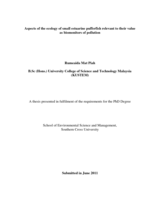 Aspects of the ecology of small estuarine pufferfish relevant to their value as biomonitors of pollution