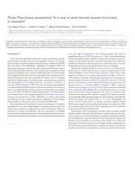 Nurse practitioner preparation: is it time to move beyond masters level entry in Australia?