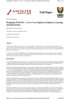Designing WebCDs:  a low cost option to enhance learning and interaction
