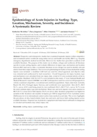 Epidemiology of Acute Injuries in Surfing: Type, Location, Mechanism, Severity, and Incidence: A Systematic Review