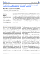 A Collection of Pseudo-Words to Study Multi-Talker Speech Intelligibility without Shifts of Spatial Attention