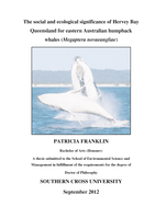 The social and ecological significance of Hervey Bay Queensland for eastern Australian humpback whales (Megaptera novaeangliae)