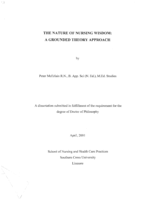 The nature of nursing wisdom: a grounded theory approach