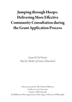Jumping through hoops : delivering more effective community consultation during the grant application process