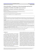 Clinical Residents’ Viewpoints on Their Knowledge and Practical Capabilities: The Effect of an EBM Course on Focus