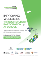 Improving wellbeing through student participation at school: the student participation survey (SPS) for secondary schools: information pack