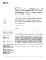 Being aware of the painful body: Validation of the German Body Awareness Questionnaire and Body Responsiveness Questionnaire in patients with chronic pain