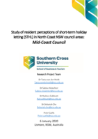 Study of resident perceptions of short-term holiday letting (STHL) in North Coast NSW council areas: Mid-Coast Council
