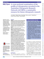 A cross-sectional examination of the profile of chiropractors recruited to the Australian Chiropractic Research Network (ACORN): a sustainable resource for future chiropractic research