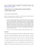 Crafting safer spaces for teaching about race and intersectionality in Australian Indigenous Studies