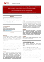 Enhancing cultural awareness education for undergraduate medical students: initial findings from a unique cultural immersion activity
