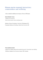 Human-marine mammal interactions : connectedness and wellbeing