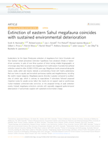 Extinction of eastern Sahul megafauna coincides with sustained environmental deterioration