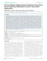 Do Cues Matter? Highly Inductive Settlement Cues Don't Ensure High Post-Settlement Survival in Sea Urchin Aquaculture